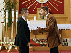 Spektakl po�wi�cony �w. St. Kostce - wystawiony przez kleryk�w II roku Seminarium